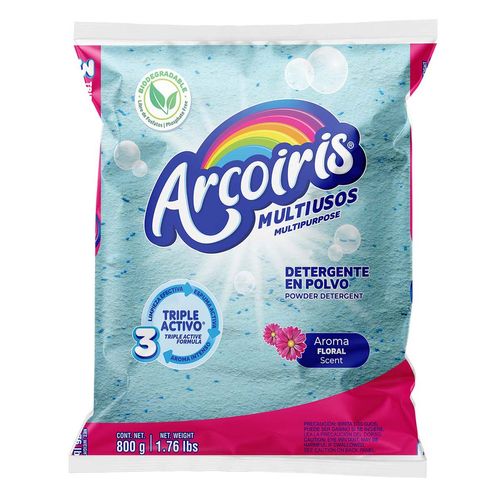 Detergente Arcoíris en Polvo Aroma Floral 800g