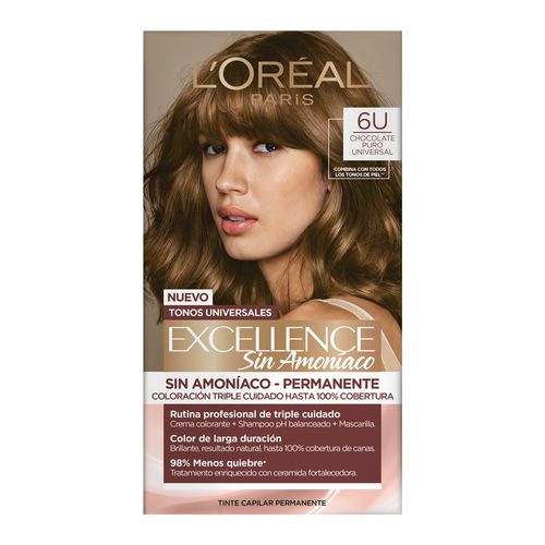 Tinte Excellence sin Amoniaco Tono 6U Chocolate Puro Universal 1 Pieza