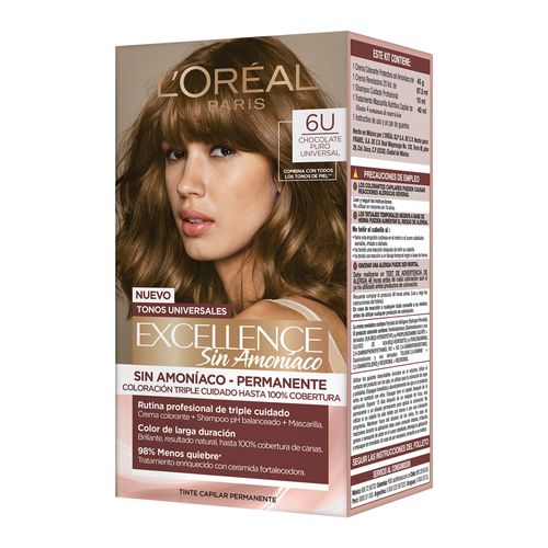 Tinte Excellence sin Amoniaco Tono 6U Chocolate Puro Universal 1 Pieza
