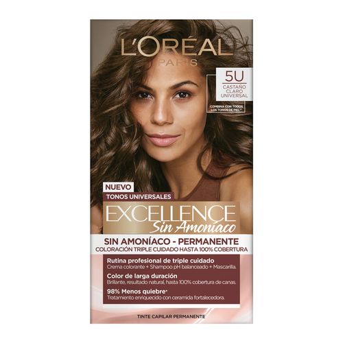 Tinte Excellence sin Amoniaco Tono 5U Castaño Claro Universal 1 Pieza