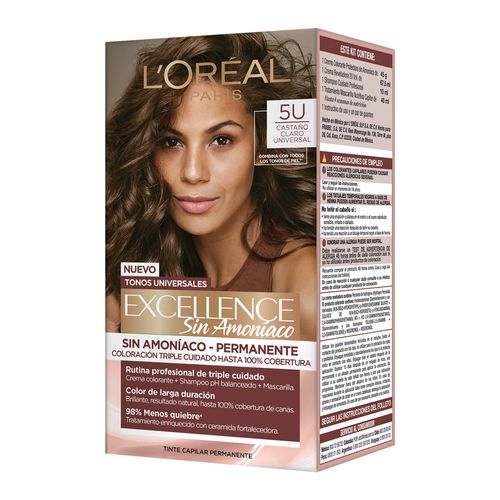 Tinte Excellence sin Amoniaco Tono 5U Castaño Claro Universal 1 Pieza