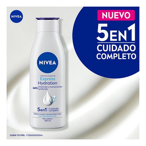 Crema Corporal humectante NIVEA Express Hydration piel normal 100 ml