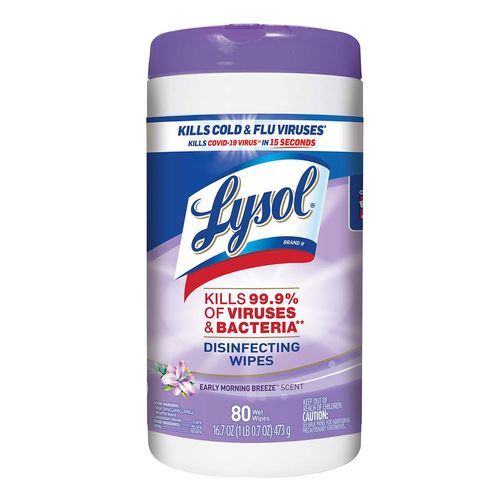 Toallas Desinfectantes Lysol Early Morning 80 Toallitas