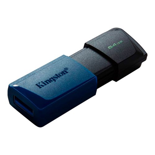 Memoria USB Kingston DataTraveler Exodia M de 64GB USB 3.2  Color Negro-Azul