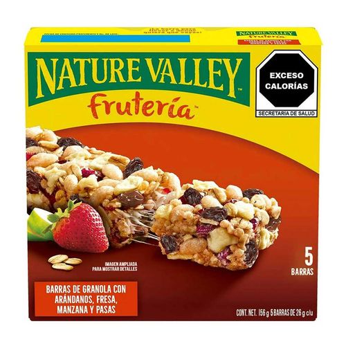 Barras Nature Valley Fruteria granola con arándanos, manzana, fresa y pasas 156g