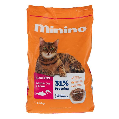 Alimento Gato Minino Camarón / Atún 1.3 Kg