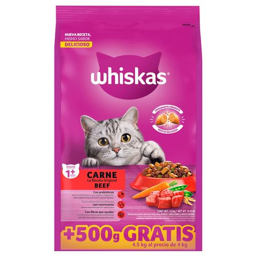 Croquetas Whiskas para Gatos Receta Original 4Kg + 500g