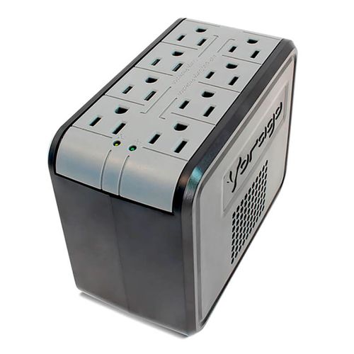Regulador Vorago Avr-100 con 8 Contactos Negro