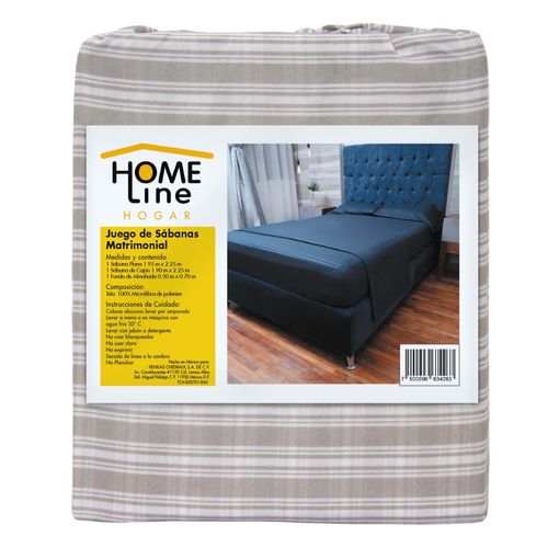 Sábana Home Line Estampada Matrimonial