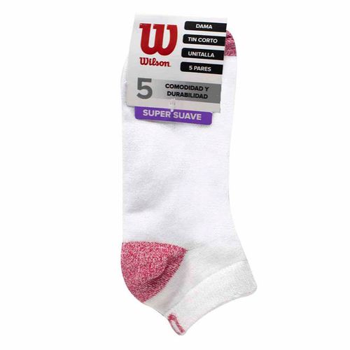 Tin Wilson Super Suave Dama Blanco Punta y Talon Unitalla 5 Pares