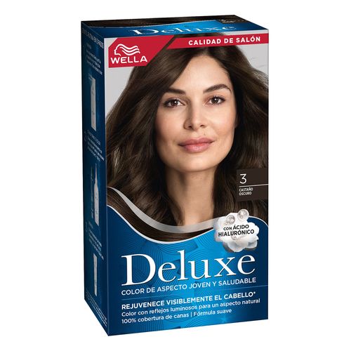 Tinte Permanente Deluxe 3 Castaño Oscuro 207g