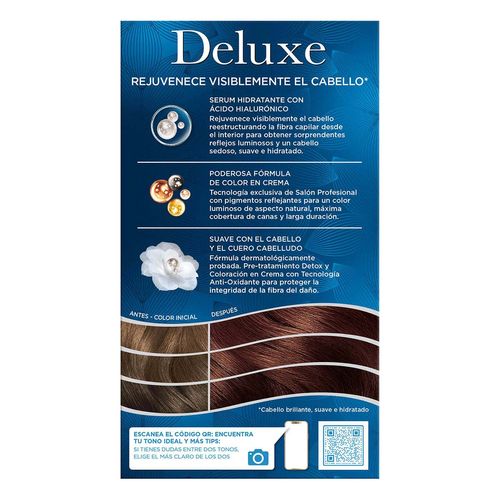 Tinte Permanente Deluxe 5.5 Castaño Claro Caoba 207g