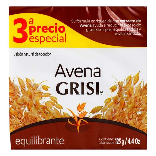 Jabón de Tocador Grisi Equilibrante Avena 125g