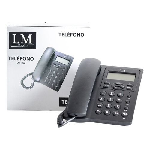 Teléfono Fijo Secretarial Negro LM-1802
