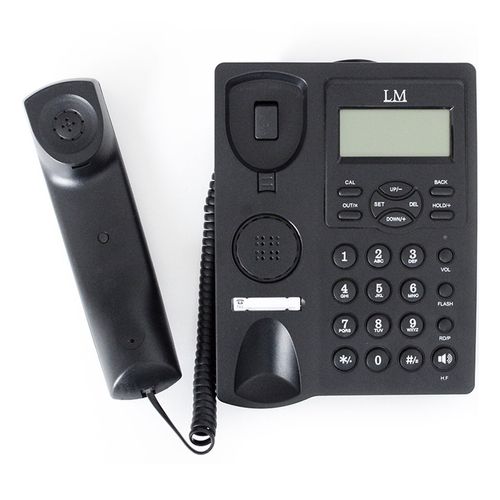 Teléfono Fijo Secretarial Negro LM-1802