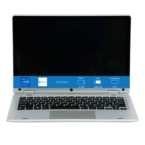 Laptop LM Intel N4020 6GB RAM 11.6 Pulgadas LM-7500 Gris.