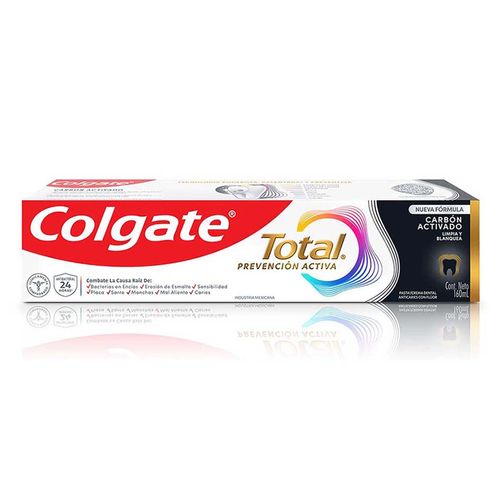 Pasta Dental Colgate Total Carbón Activado Anticaries con Flúor 160ml