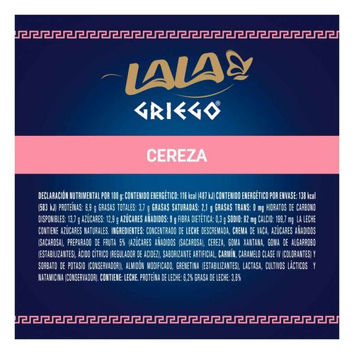 Yoghurt Batido Lala Griego Cereza 120g