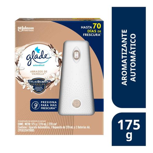 Aromatizante Automático en Aerosol Glade Abrazos de Vainilla Aparato y Repuesto de 175g