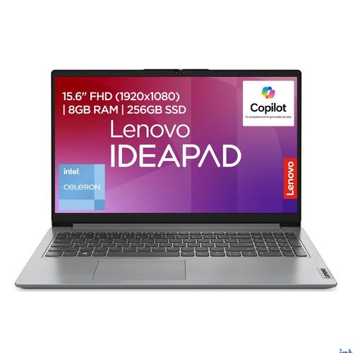 Laptop Lenovo IP1 Intel Cel N4020 8GB 256 SSD 15.6 Pulgadas  82V700DNLM Gris