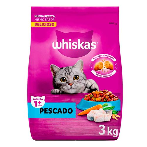 Croquetas Whiskas para Gatos Receta Pescado 3Kg