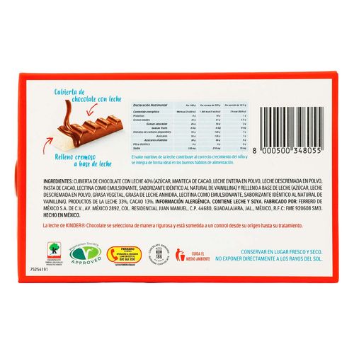 Chocolate Kinder con Leche 225g