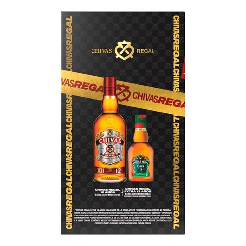 Whisky Chivas Regal 12 años 750ml + Whisky Chivas Regal 13 años 200ml