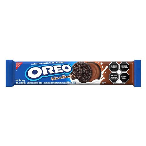 Galletas Oreo de Chocolate Relleno Sabor Chocolate 105g