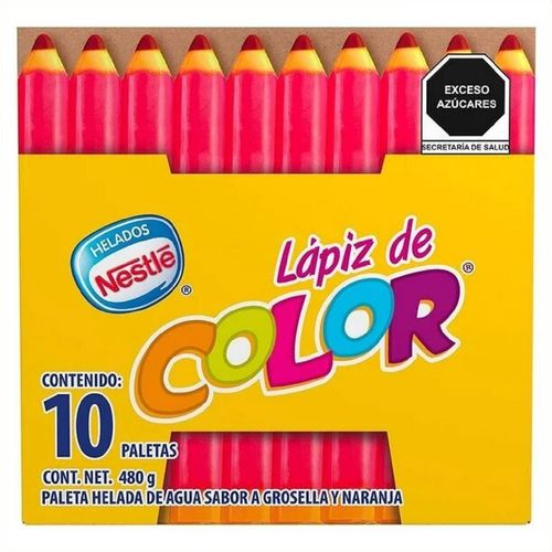 Paleta Lápiz de Color Nestlé 10 piezas 480g