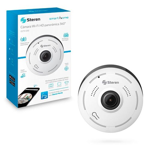 Cámara de Seguridad Steren WiFi Full HD 360 CCTV-232 Blanca