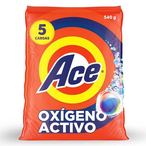 Detergente en Polvo Ace 5 Cargas 540g