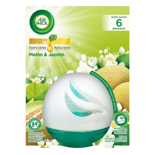 Aromatizante de Ambiente Air Wick Decosphere Melón y Jazmín 75ml