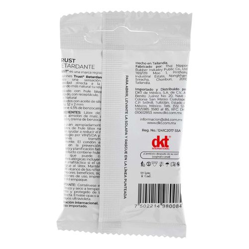 Condones Trust Retardante 3 Piezas