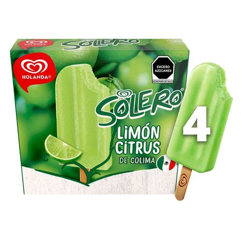 Paleta Helada Holanda Solero Limón Citrus 4x65ml