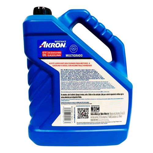 Aceite Akron SAE 25W50 Alto KL 4.73L