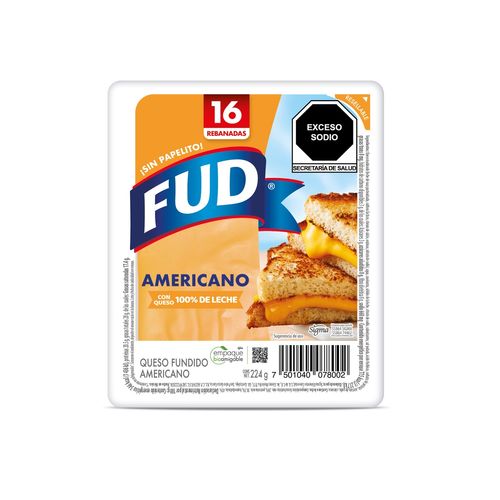 Queso Americano Fud 16 Rebanadas 224g