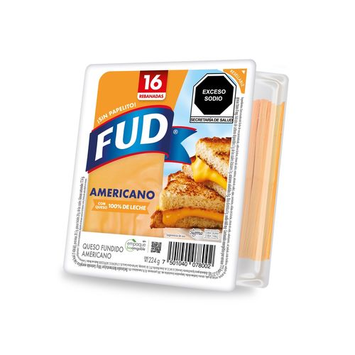 Queso Americano Fud 16 Rebanadas 224g