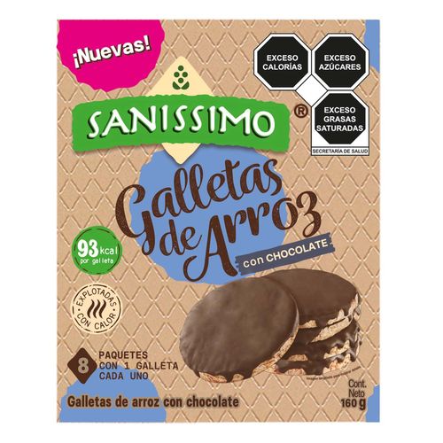 Galletas Sanissimo De Arroz Chocolate 160g