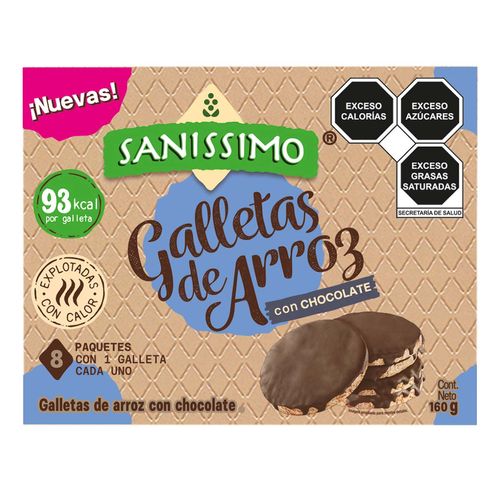Galletas Sanissimo De Arroz Chocolate 160g