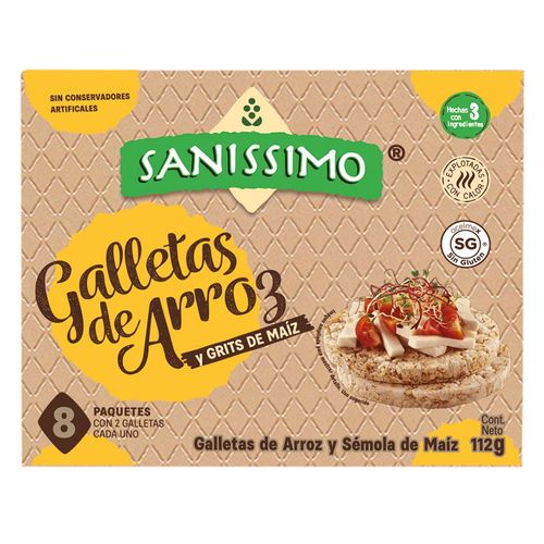 Galletas Sanissimo De Arroz Maíz 112g