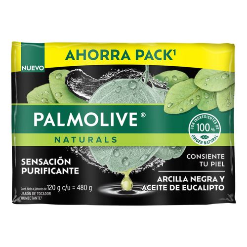 Jabón en Barra Palmolive Natural Sensación Purificante 4 Piezas 120g