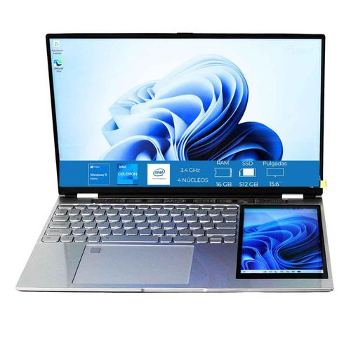 Laptop LM Pantalla Táctil 180° 15.6 Pulgadas Intel Celeron N95 16GB+512GB LM-156D Gris