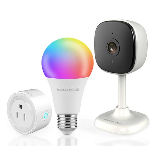Kit Inteligente Rocekt House Wifi 3 Piezas Rh-Kit02 Blanco