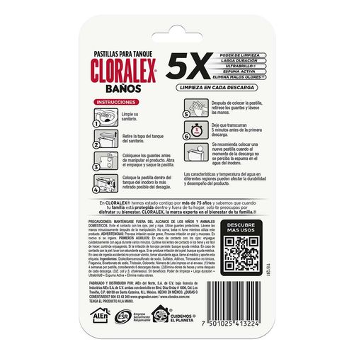 Pastilla Cloralex Lavanda Tanque 1 Pastilla de 40g