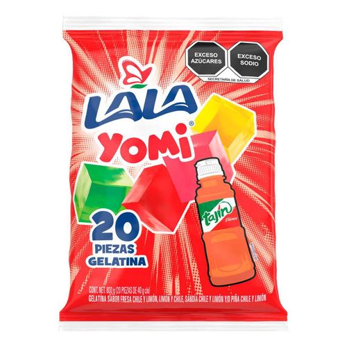 Gelatina Lala Yomi Tajín sabores surtidos 20 Piezas