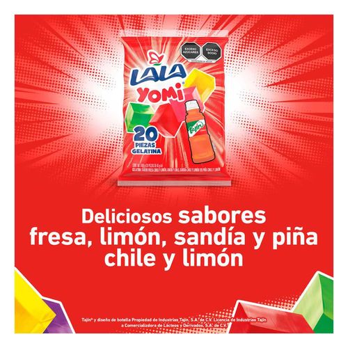 Gelatina Lala Yomi Tajín sabores surtidos 20 Piezas
