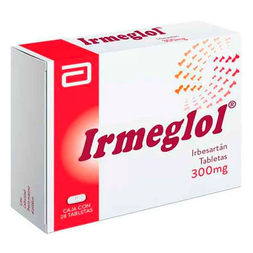 Irbesartán Irmeglol 28 Tabletas 300mg