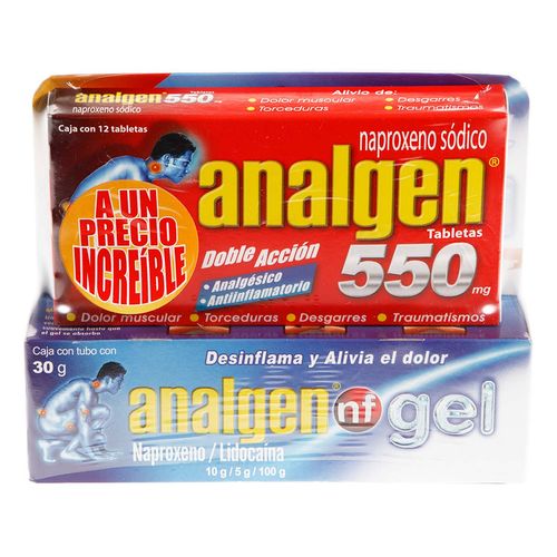 Pack Analgen Gel 30g y 12 Tabletas 550mg