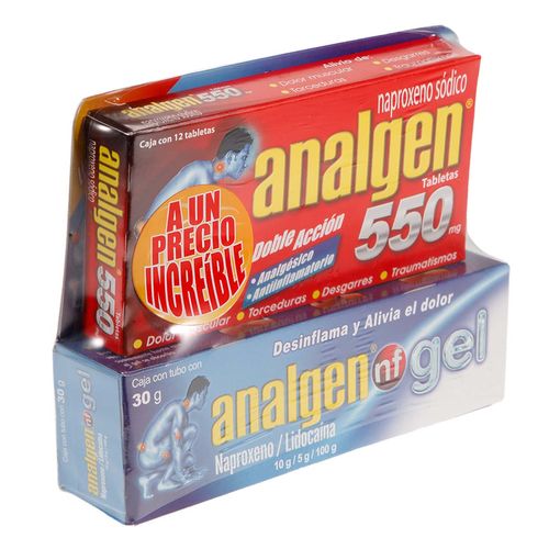 Pack Analgen Gel 30g y 12 Tabletas 550mg