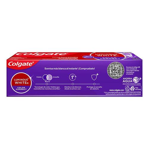Pasta Dental Blanqueadora Colgate Luminous White Color Correct 100ml